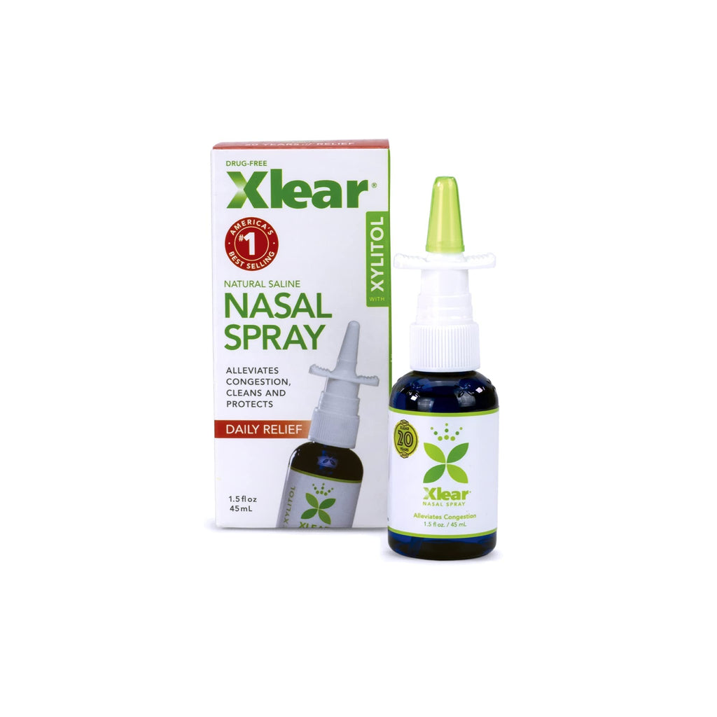 Xlear Natural Xylitol Nasal Spray, Regular and Rescue Bundle, Gentle Herbal Formula with Oregano, Tea Tree, Eucalyptus, Parsley,