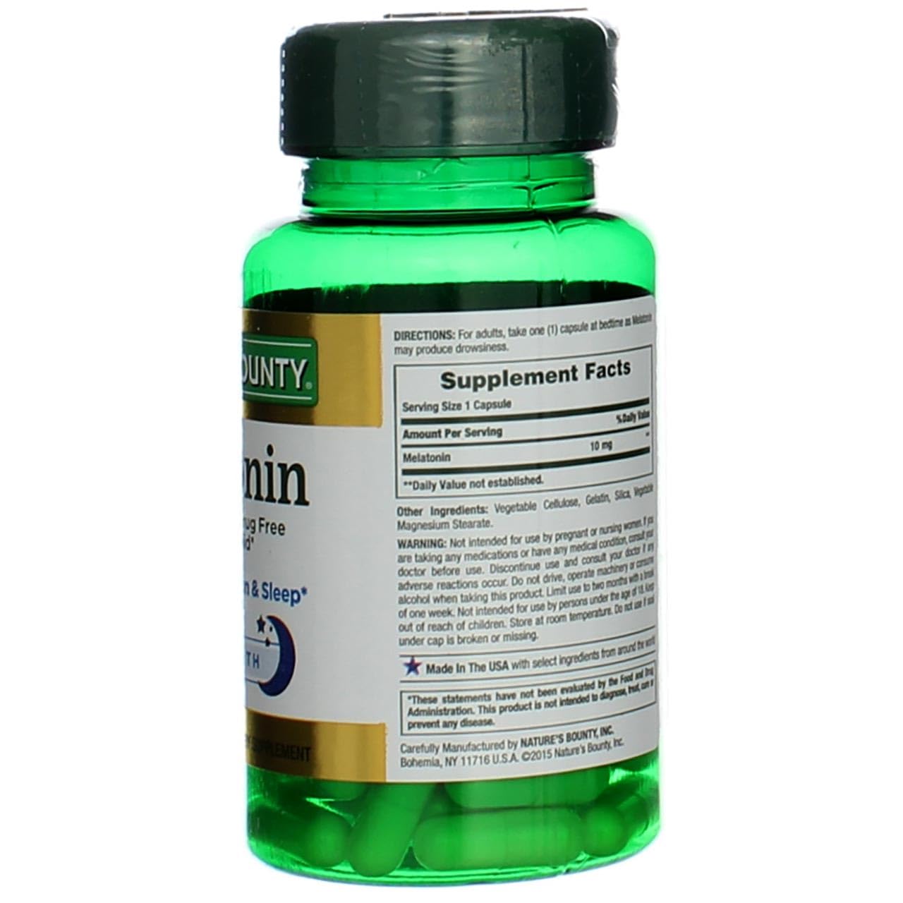 Nature's Bounty Melatonin 10mg Capsules, 60 Count (Pack of 4)