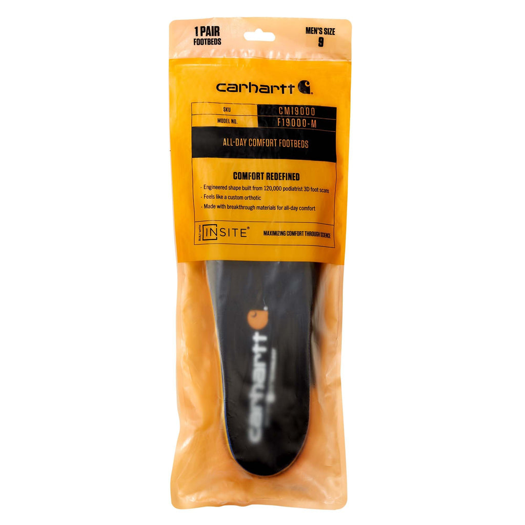 Carhartt Mens Insite Footbed CMI9000 Insole, Black, 13 M US