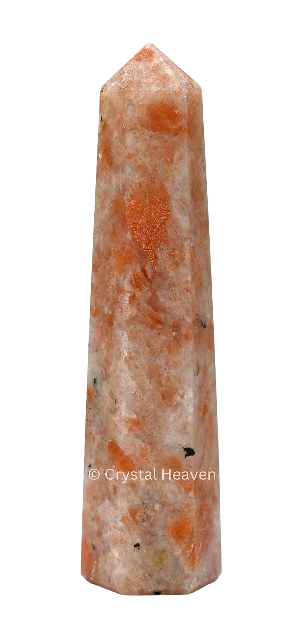 Crystal Heaven Sunstone Crystal Tower Obelisk Point For Chakra, Healing And Balancing  Aaa Grade Original Certified Gemstone Ag