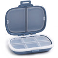 MEACOLIA Travel Pill Organizer, 1 Pack 8 Compartments Daily Pill Case Small Pill Box for Pocket Purse, Portable Pill Container M