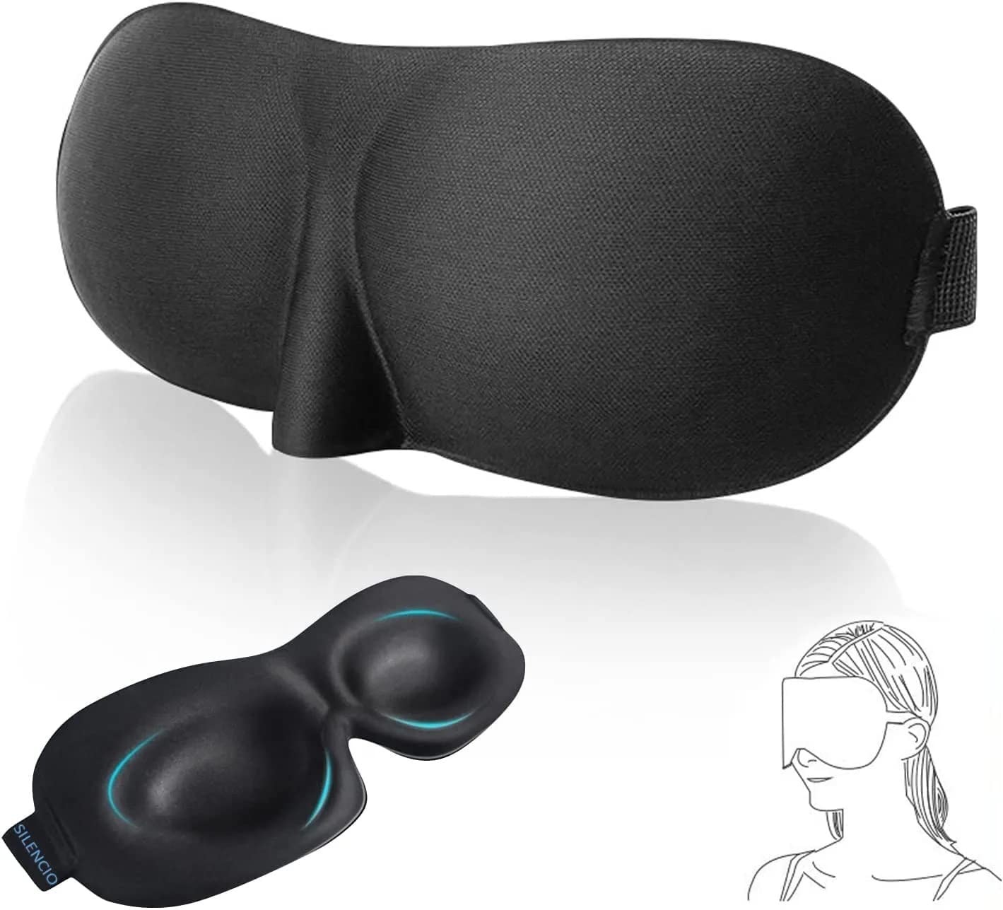 Clematis Fabric Light Sleep Eye Mask For Men/Women, 3D Contoured Sleeping Mask & Blindfold/Night Sleep Mask, Soft Comfort Eye Sh