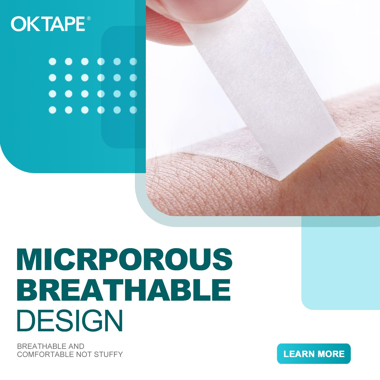 OK TAPE OKPore Medical Surgical Tape Nonwoven (Pack of 24) - First Aid Surgical Tape Hypoallergenic and Breathable for Wound Dre