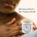 MELONY Massage Oil Candle, Moisturizing, Body Oil Candle, Natural Soybeans, 8.1 oz, Amber Vanilla