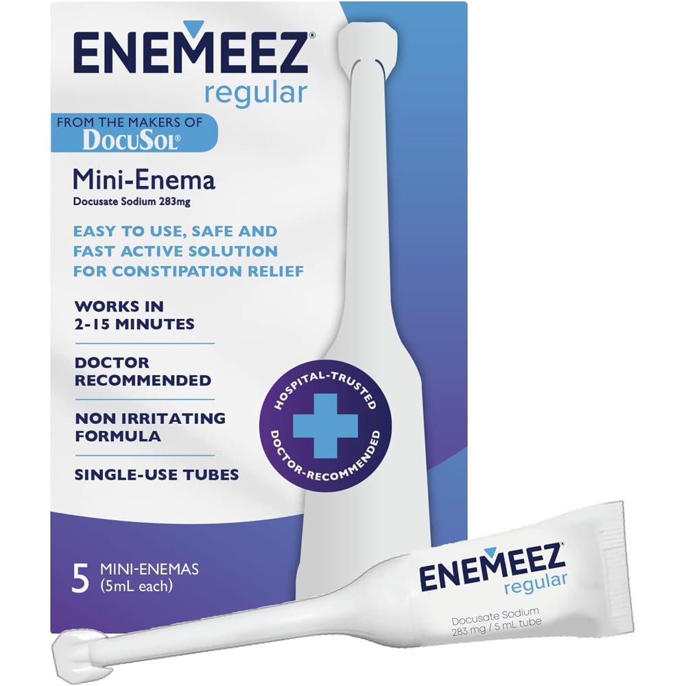 Enemeez Docusate Sodium Mini Enema ml, Clear, 0.84 Fl Oz