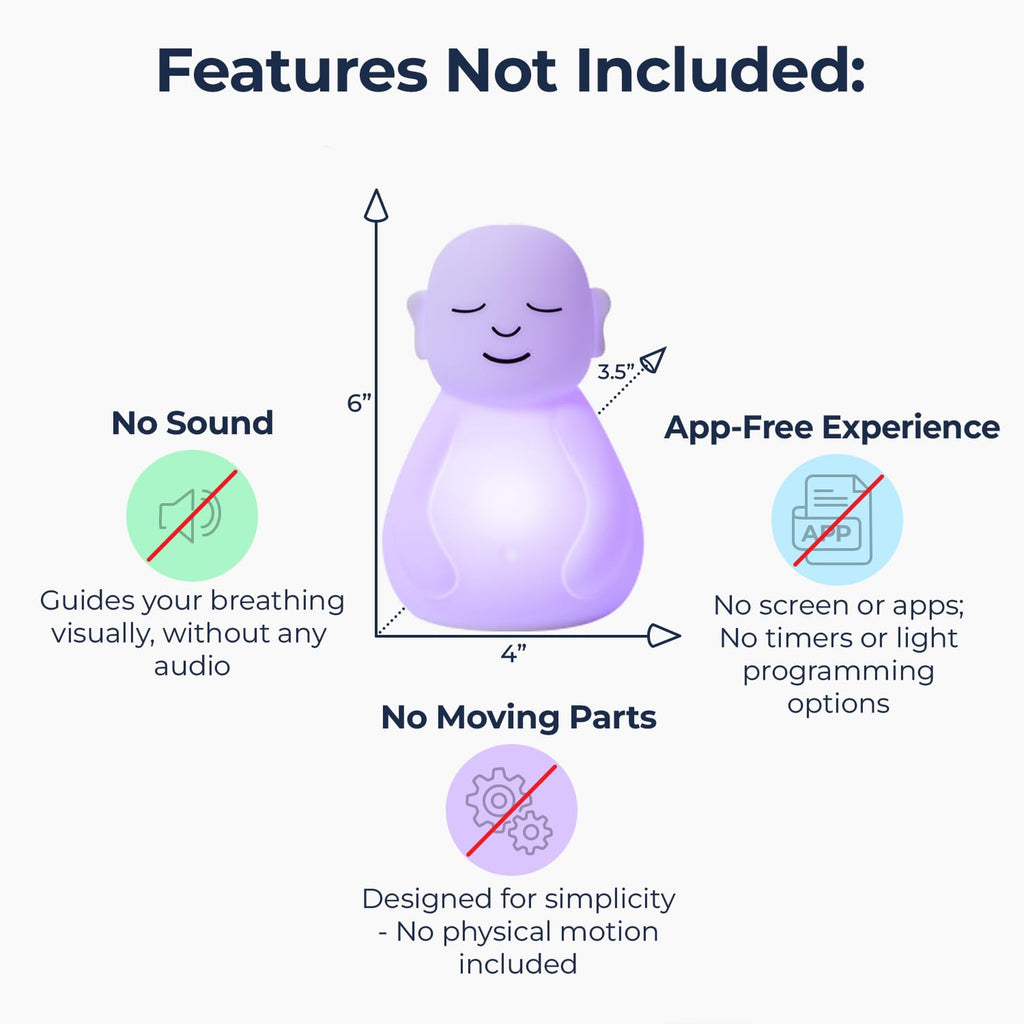 Mindsight Breathing Buddha Guided Visual Meditation Tool for Mindfulness | Slow Your Breathing & Calm Your Mind for Stress & A