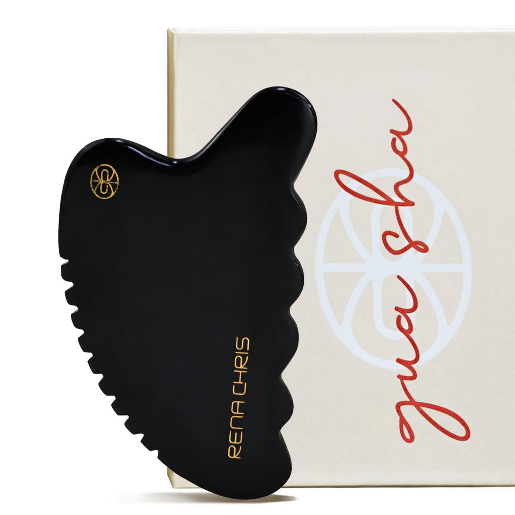 Rena Chris Body Gua Sha Tools, Natural BianStone GuaSha Tool, Manual Massage Sticks for Jawline Sculpting and Puffiness Reducing