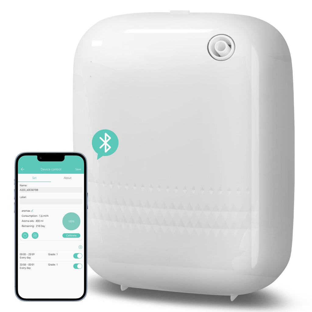 2025 Upgraded 2000 Sq.Ft Coverage Bluetooth Smart Scent Air Machine, HVAC Diffuser, 400ML Capacity Whole House Waterless Essenti