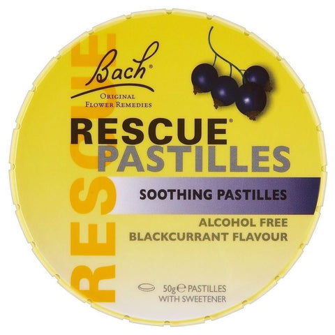 Bach Rescue Pastilles, Blackcurrant 50 g - Pack of 6