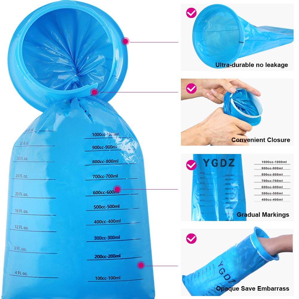 Emesis Bags, YGDZ 45 Pack Vomit Bag Disposable Barf Bags Car Throw Up Blue Nausea Bags for Travel Motion, 1000ml
