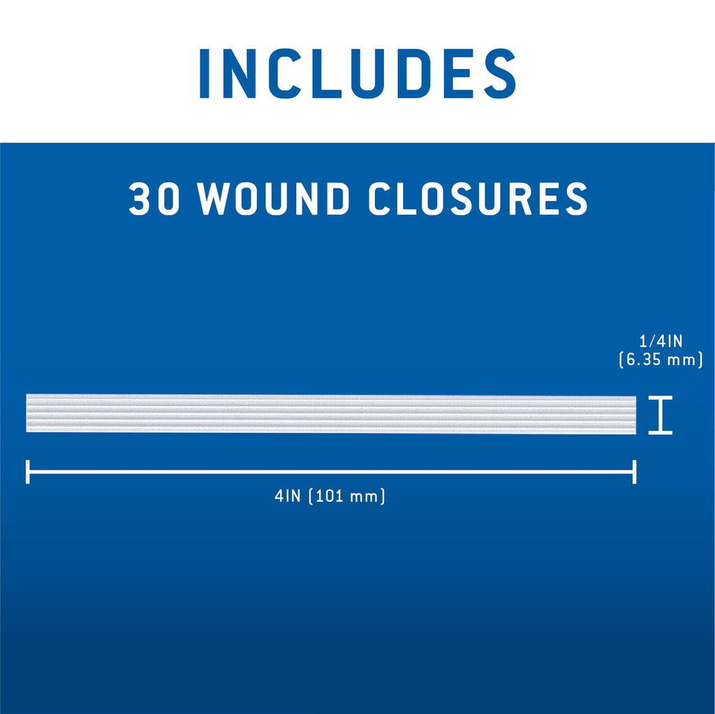 Care Science Adhesive Wound Closure Strips, 1/4 x 4 in, 30ct | Sterile Strips Used for Closing Minor cuts & Wounds