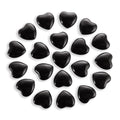 Nvzi Tumbled Polished Natural Black Obsidian Crystal Heart Stones, Crystals and Healing Stones Quartz Bulk for Wicca, Reiki, Hea