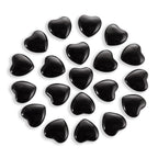 Nvzi Tumbled Polished Natural Black Obsidian Crystal Heart Stones, Crystals and Healing Stones Quartz Bulk for Wicca, Reiki, Hea
