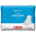Amazon Basics Thick Maxi Pads with Flexi-Wings for Periods, Overnight Absorbency, Unscented, Size 4, 28 Count, 1 Pack (Previousl