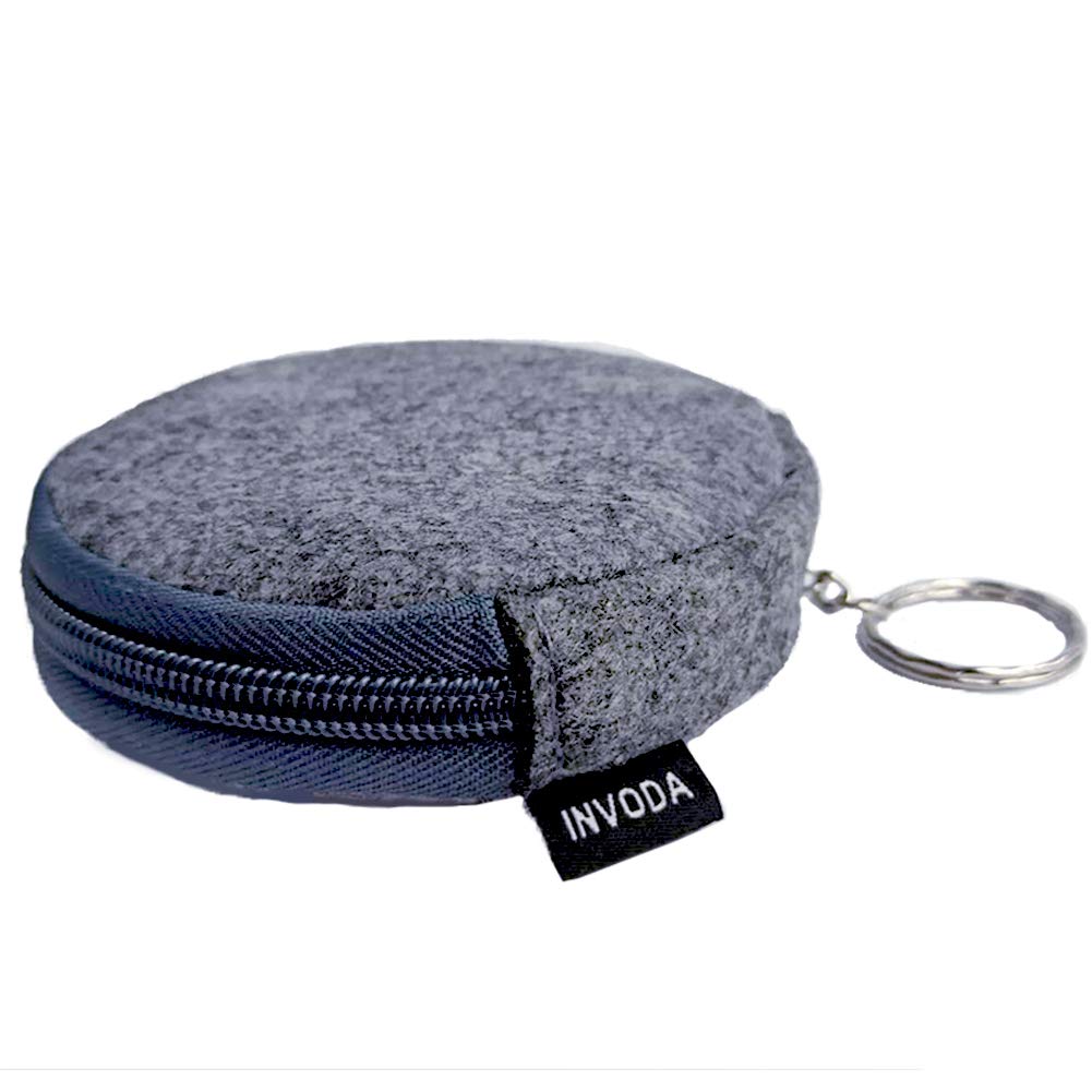 INVODA 4PCS Pill Cases Weekly Pill Organizer 7 Day Pill Box with 1Pcs Felt Storage Pouch Small Cute Pill Container (Pill Box +De