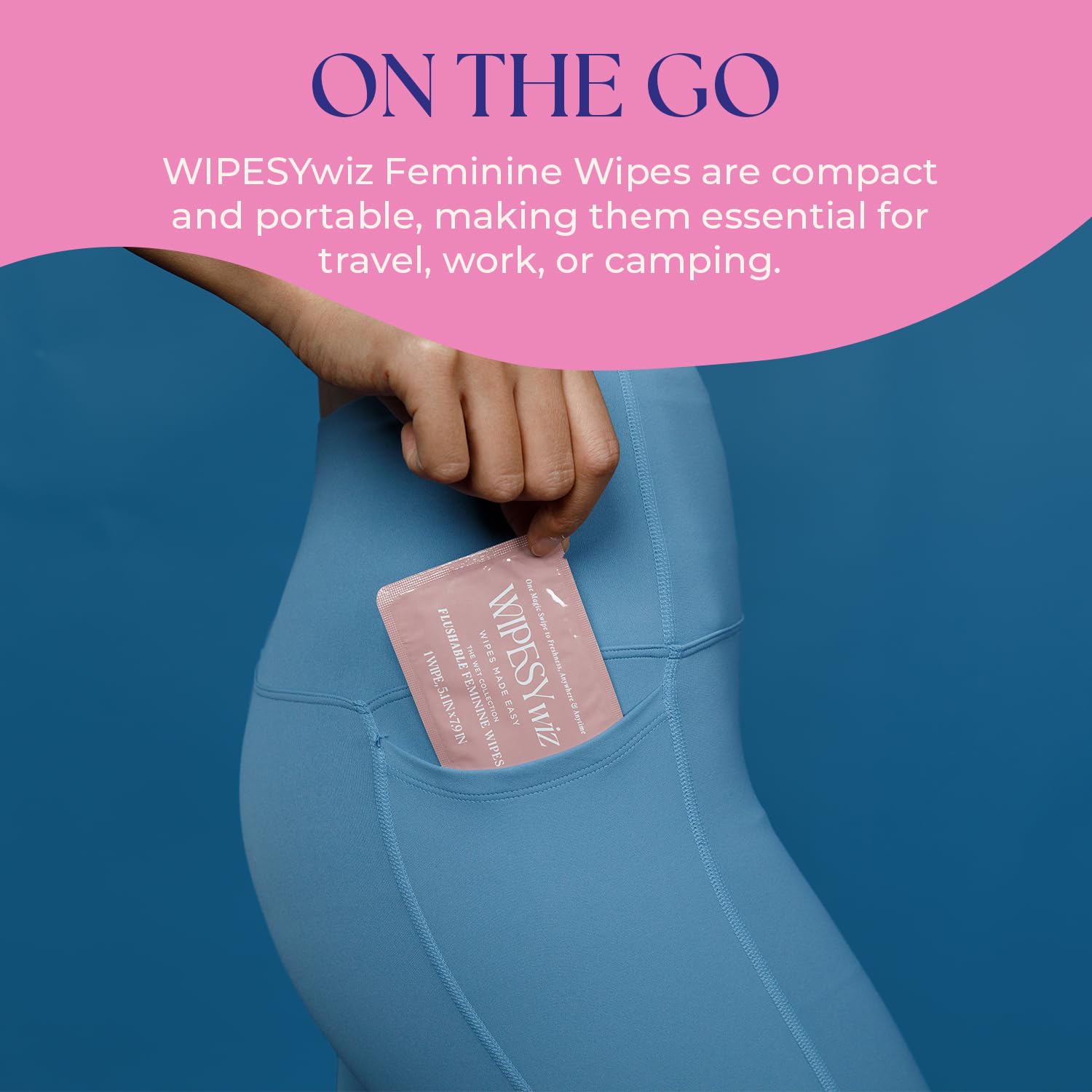 40 Count Flushable Feminine Wipes, Individually Wrapped Intimate Cleansing Wipes for Women | Travel Size For Period and Everyday