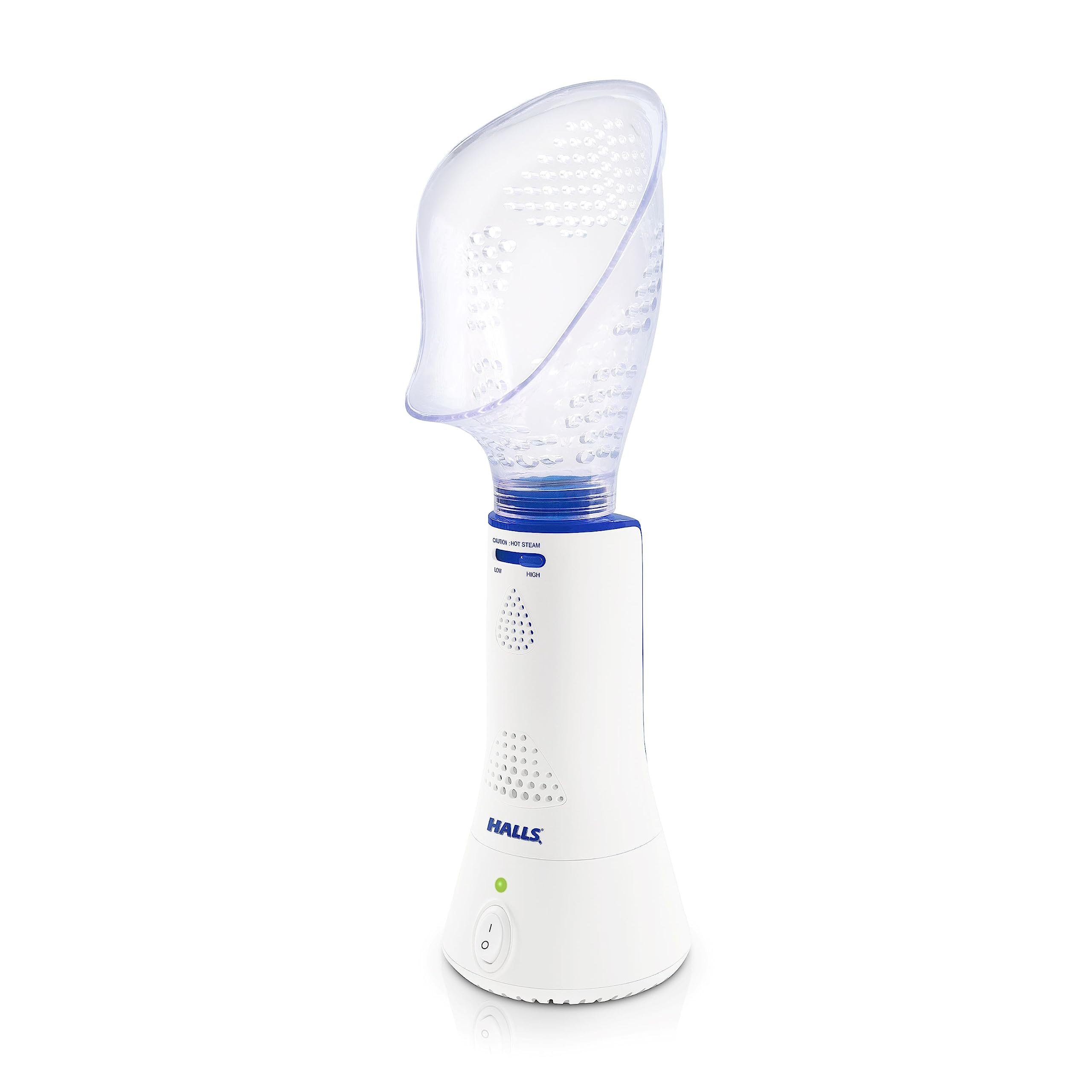 Crane x HALLS Corded Personal Steam Inhaler for Sinus, Congestion, Cough, & Cold Relief, Vapor Pad Compatible, White