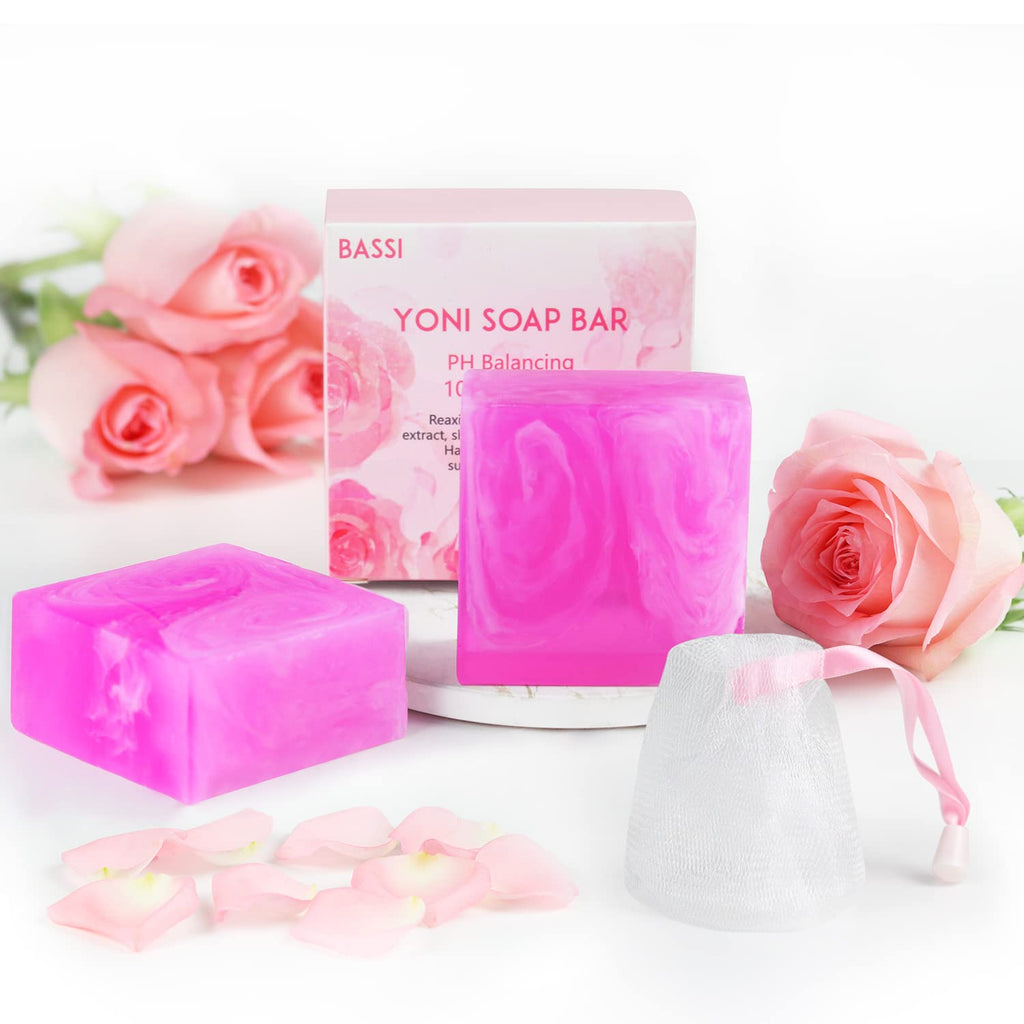 Yoni Soap Bars Vaginal Wash 2 PCS, 100% Natural Organic Bar for Women Ph Balance Yoni Wash Vaginial Deodorants Vaginal Care Soap