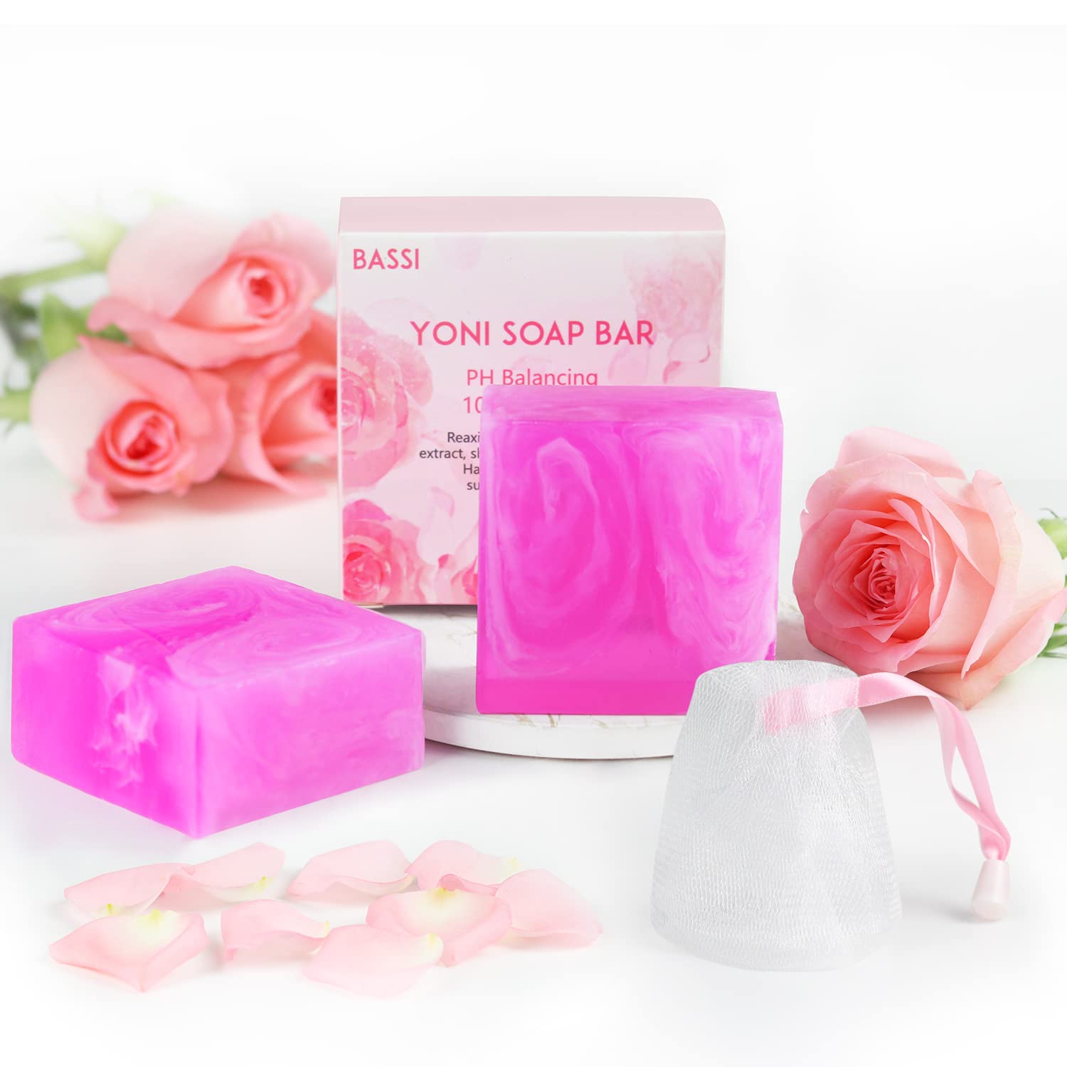 Yoni Soap Bars Vaginal Wash 2 PCS, 100% Natural Organic Bar for Women Ph Balance Yoni Wash Vaginial Deodorants Vaginal Care Soap