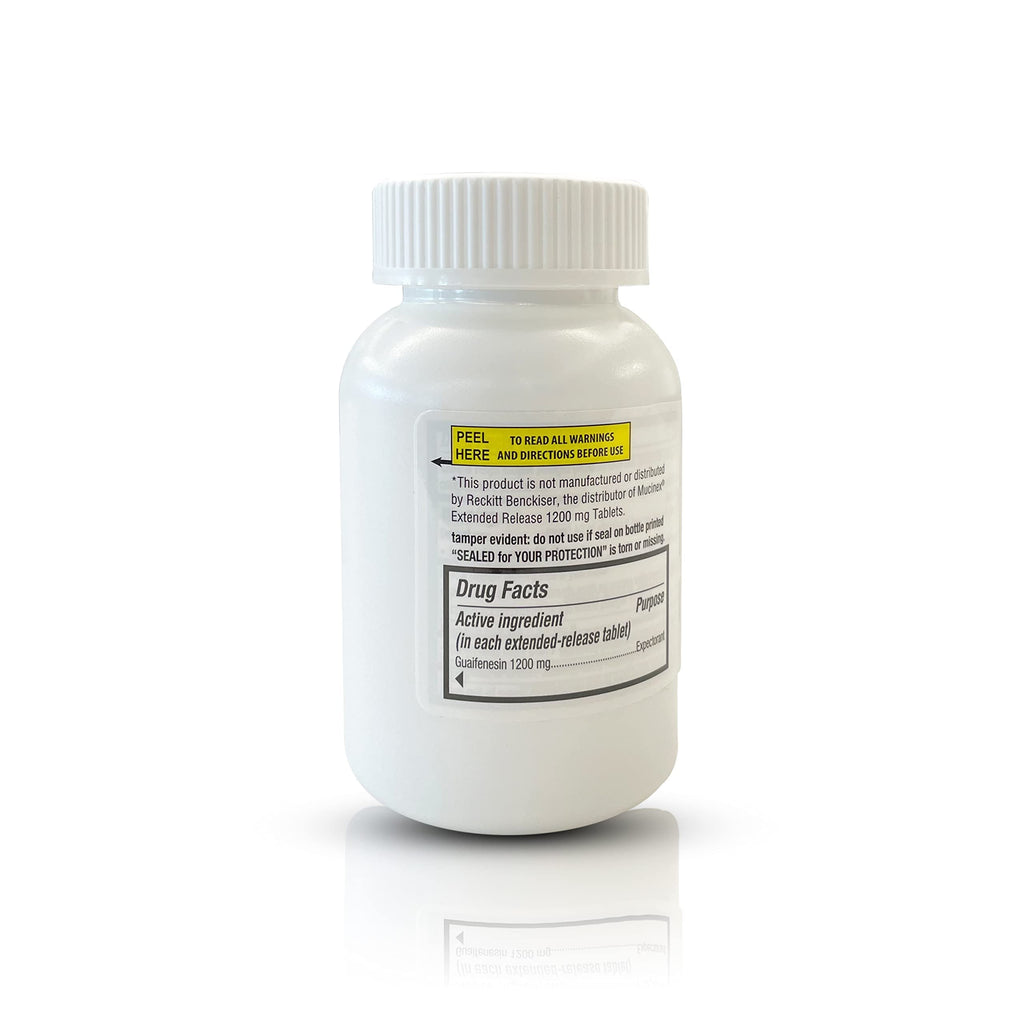 Guardian Mucus Relief 12 Hour (70 Count) Extended Release Guaifenesin, 1200mg Maximum Strength, Chest Congestion Expectorant Tab