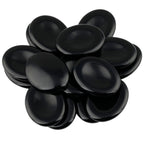 SUNYIK Handcarved Thumb Worry Stone, Polished Palm Pocket Stones Healing Crystals, Oval Black Obsidian