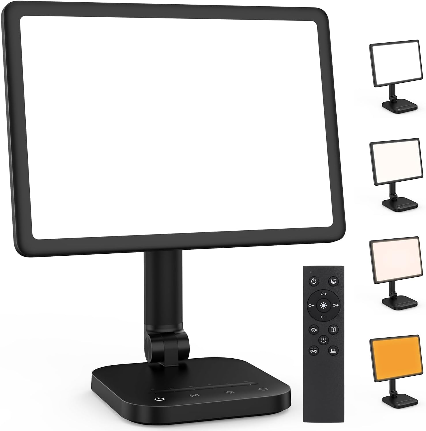 LASTAR Sun Lamp, 12000 Lux UV-Free Light Therapy Lamp with 5 Adjustable Brightness Levels/6 Timer/Remote Control,180 Free Rotabl
