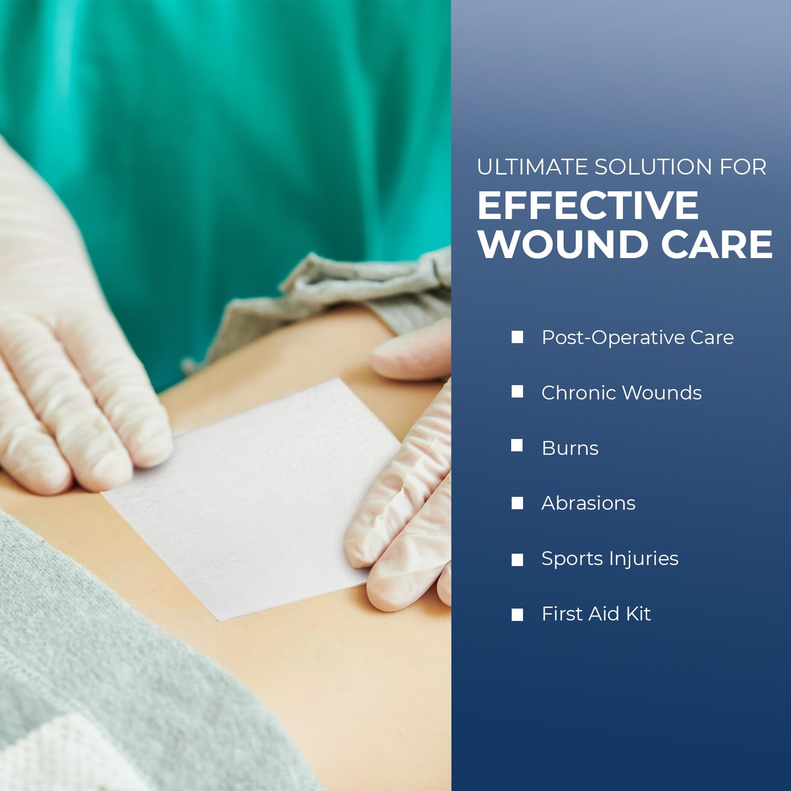 MED PRIDE Non-Adherent Pads 3 X 4 Sterile Wound Dressings, Individually Wrapped, Highly Absorbent, Painless Removal, Pack of 100