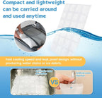 WAQIWARON Ice Sheets for Coolers Reusable - Ice Pack Sheets - 4 Large Flat Freezer Packs for Coolers - 96 Cube Ice Packs for Fle