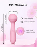 Portable Electric Travel Massager, Pinkmini Powerful Handheld Mini Muscle Massage Tool (Light Pink)