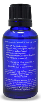 Organic, Bergamot Essential Oil, Food Grade, for Tea - 100% Pure, Bergamot Oil, by Zongle Therapeutics, 1 OZ