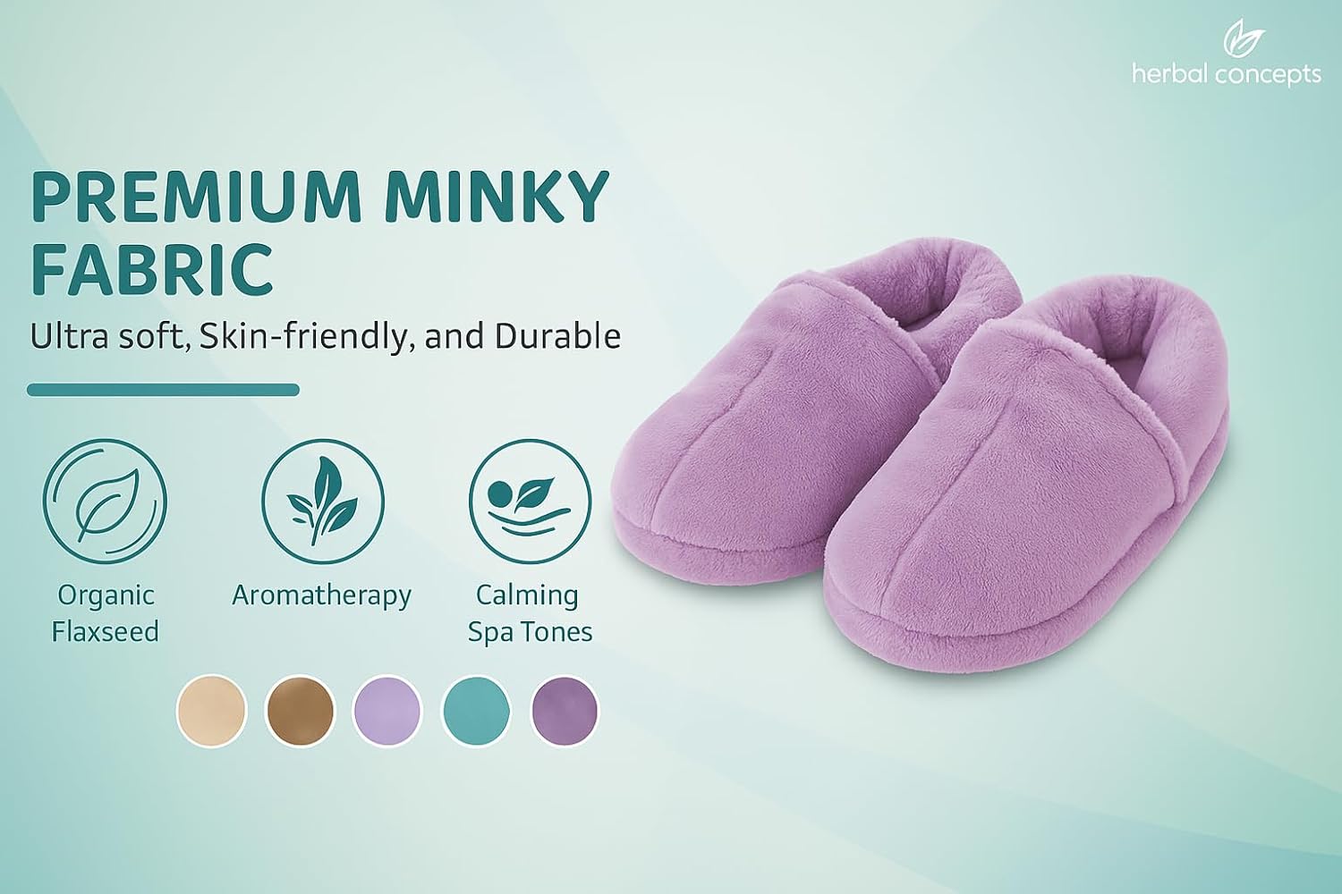 Comfort Slippers Hot/Cold Aromatherapy with 12 Herbs & Essential Oil