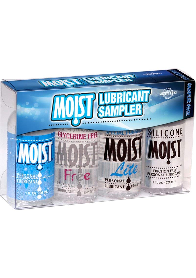 Moist Personal Lubricant Sampler 4 Pack, 1 Ounce