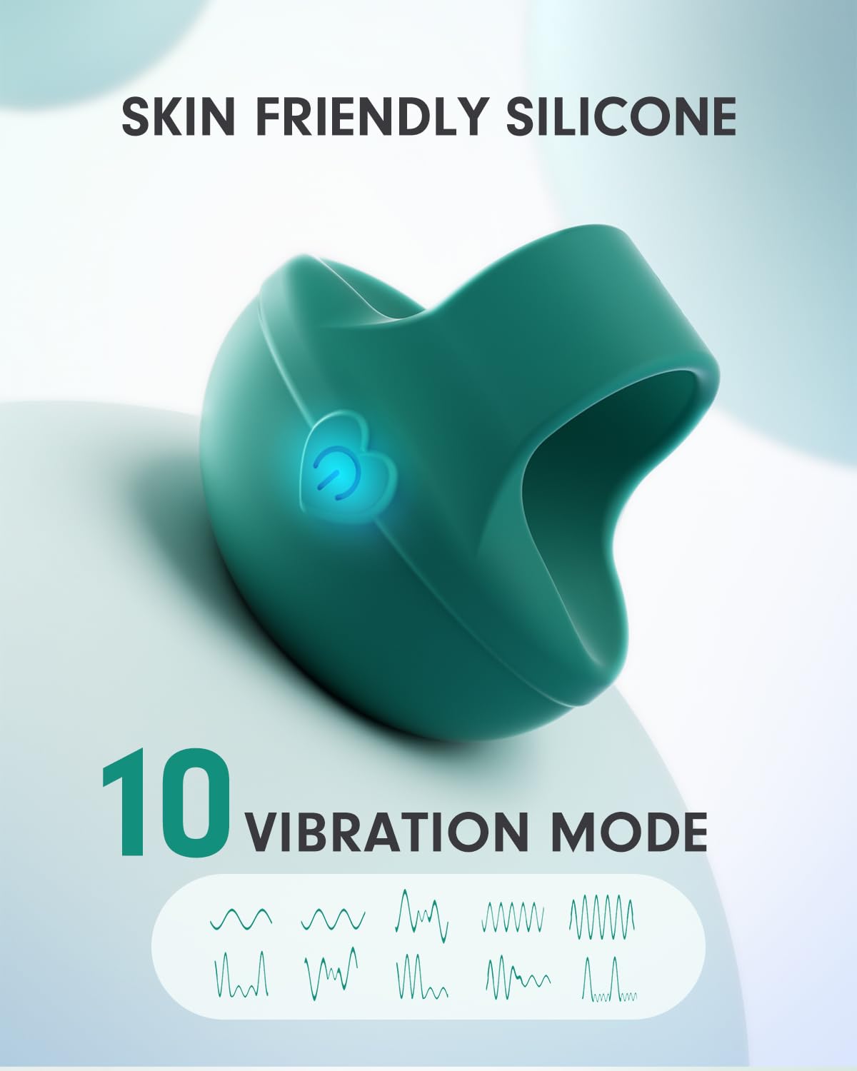Pinkmini Portable Facial Massager, Waterproof Rechargeable Powerful Multifunctional Eye, Finger and Body Mini Massager (Green)