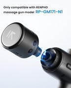 RENPHO Massage Gun Head with Heat and Cool for Model RP-GM171-N1, R-WMG08, Percussion Muscle Massager Attachment, Portable Recha