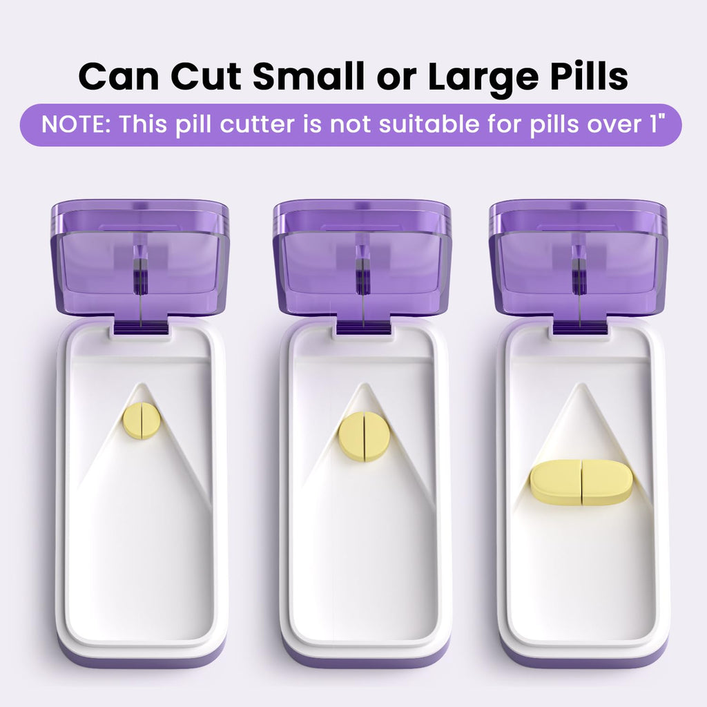 SevenYing Pill Cutter for Large or Small Pills, Pill Splitters for Pills/Supplement/Medication