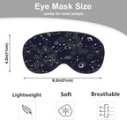 NOHSHE Galaxy Constellation Sleep Mask Eye Mask Space Black Blue Sky Star Galaxy Black Sleep Mask Light Blocking Adjustable Smoo