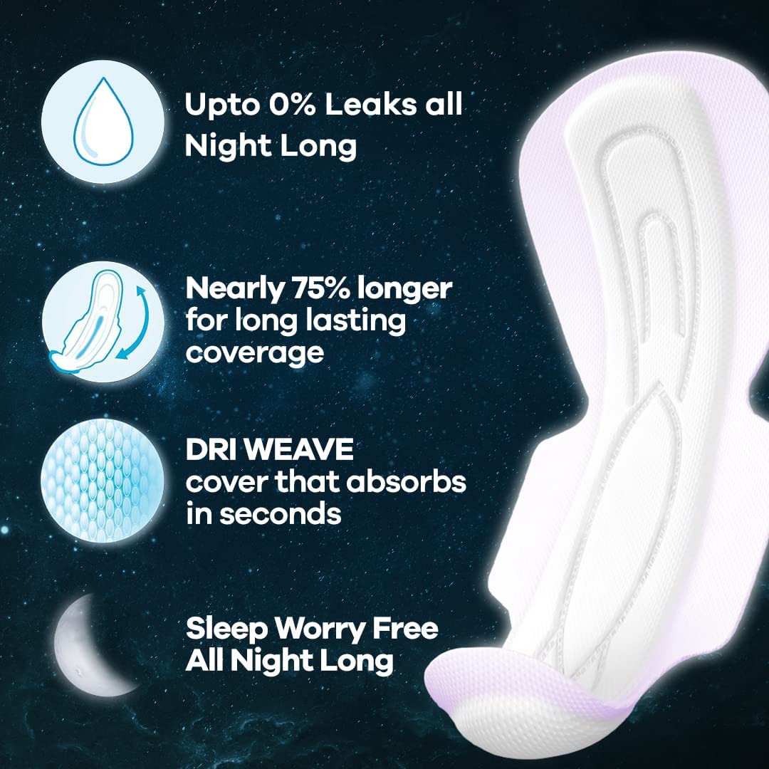 Whisper Ultra Nights Sanitary Pads XXXL Wings 10 Pieces Pack