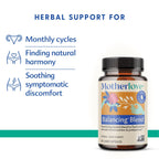 Motherlove Balancing Blend (60 Liquid caps) Herbal Supplement for Period & Postpartum Hormonal Health-Non-GMO, Organic Herbs, Ve