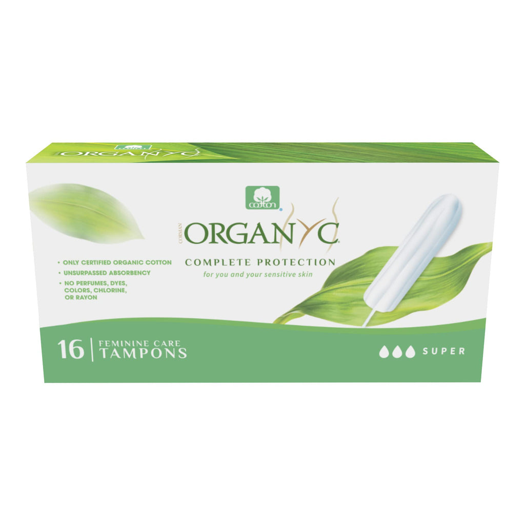 Organyc - 100% Certified Organic Cotton Tampons - No Applicator, Free from Chlorine, Perfumes, Rayon, and Chemicals, 192 Count, 