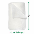 Curad SoothePlus Rolled Gauze with Arm & Hammer Baking Soda, 3 x 2.5 yds, 5 count (Pack of 1)
