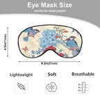 NOHSHE Birds Butterflies Sleep Mask Eye Mask Blooming Flower Red Blue Sleep Mask Light Blocking Adjustable Smooth Soft Eye Masks