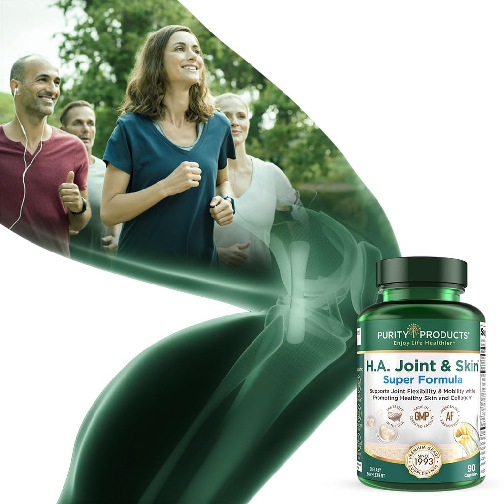 Purity Products H.A. Joint and Skin Super Formula Biocell Collagen w/Hyaluronic Acid Supports Healthy Joint Flexibility, Healthy