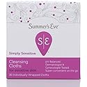 Summer's Eve Cleansing Cloth | Simply Sensitive | 16 Count | Pack of 3