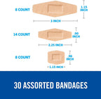 Nexcare Nexcare Comfort Flexible Fabric Bandage Latex Free Assorted Sizes, Assorted Sizes 30 each (Pack of 3)