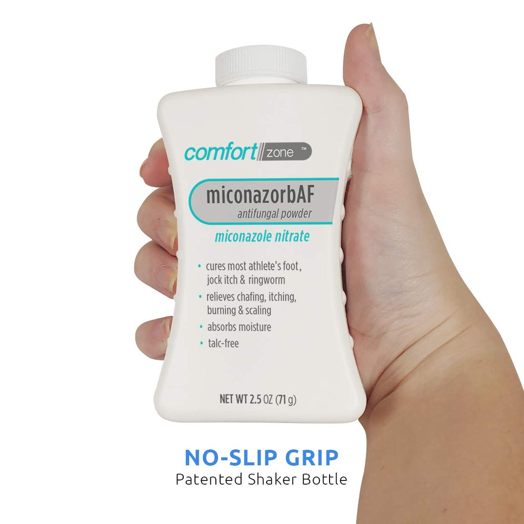 Comfort Zone Miconazorb Antifungal Powder, Talc-Free, Miconazole Nitrate 2%, For Treatment Of Athletes Foot, Jock Itch And Ring