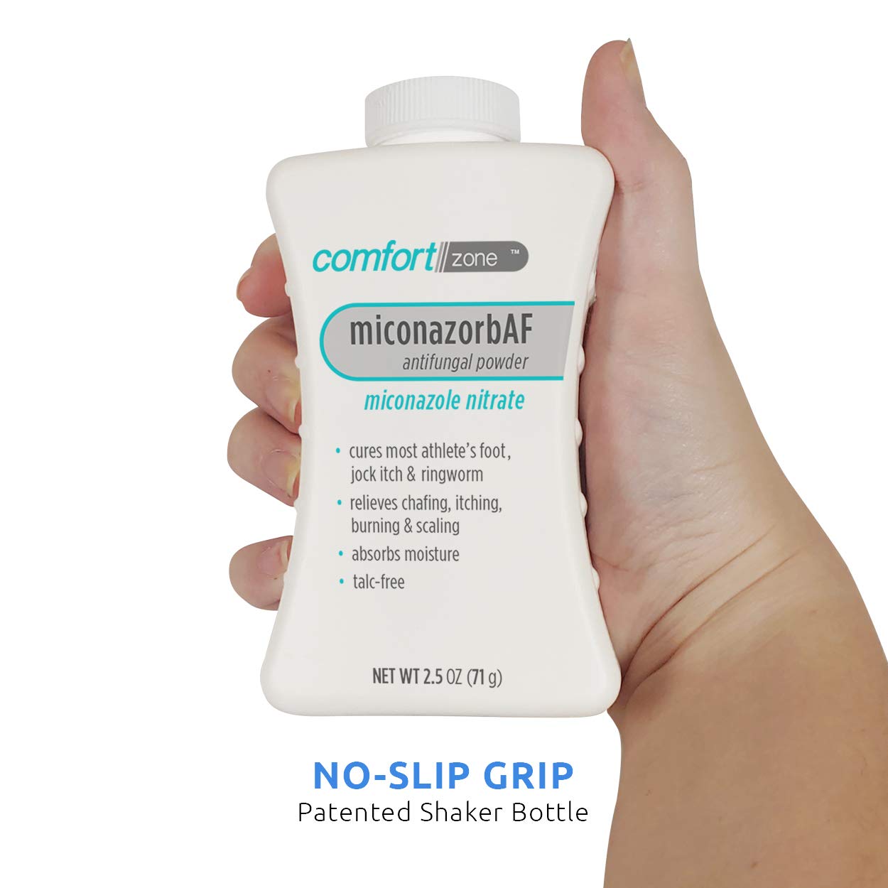 Comfort Zone Miconazorb Antifungal Powder, Talc-Free, Miconazole Nitrate 2%, For Treatment Of Athletes Foot, Jock Itch And Ring