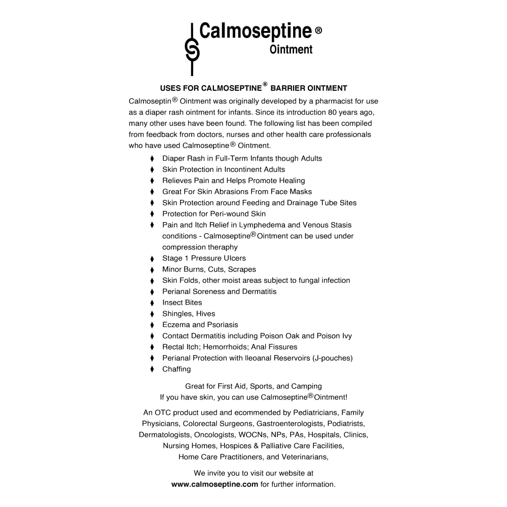 Calmoseptine Antiseptic Ointment 4 oz (Pack of 12)