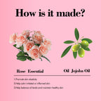 Rose Essential Oil Roll On, Mumianhua Diluted Rose Oil Touch Essential Oil, Aromatherapy Roller Oil for Skin, Body, Hair, Women,