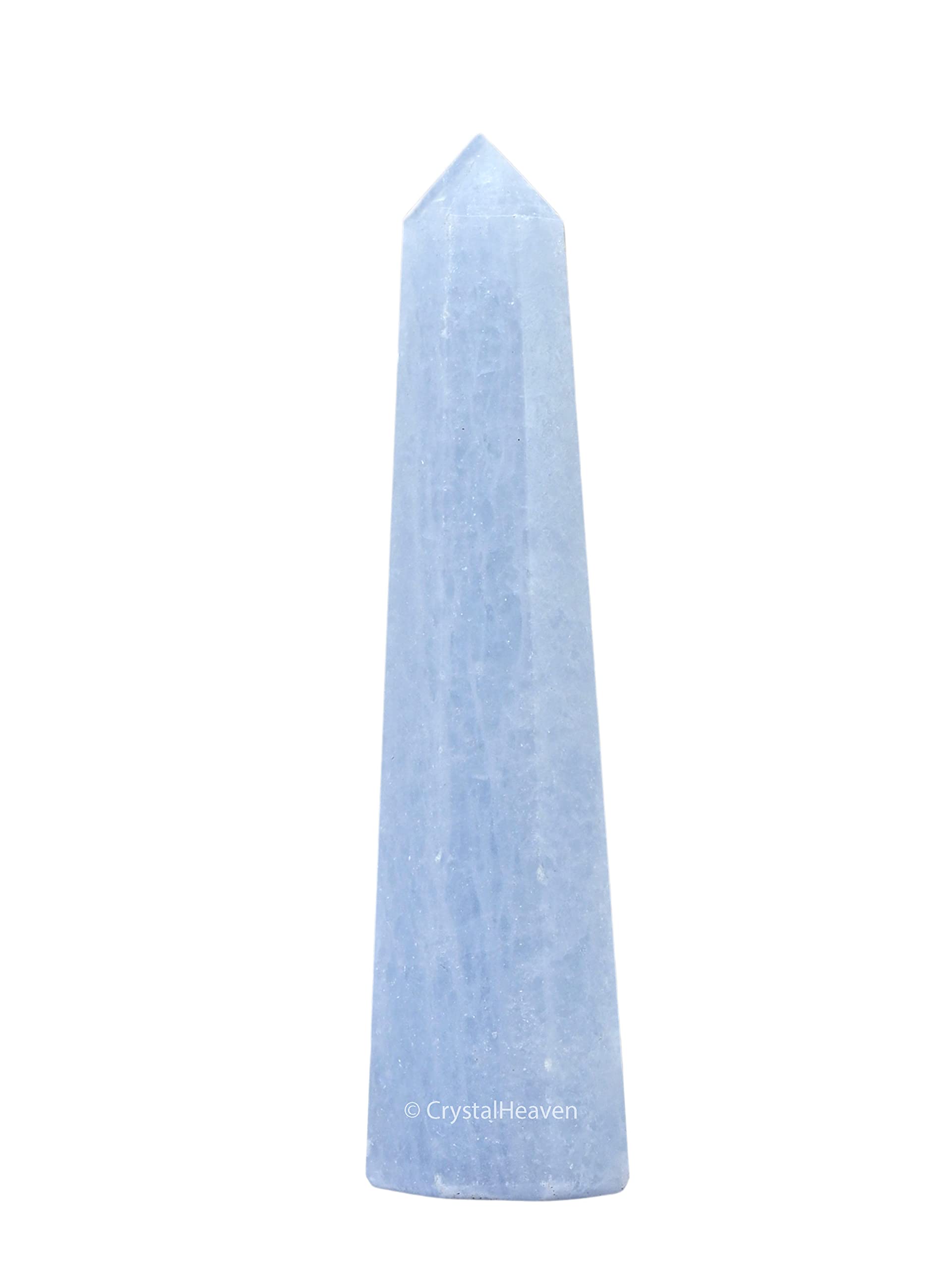 Crystal Heaven Blue Calcite Crystal Tower Obelisk Point For Chakra, Healing And Balancing  Aaa Grade Original Certified Gemston