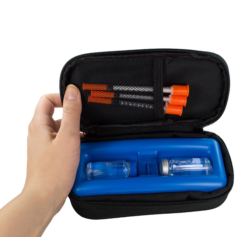 ChillMED Micro Cooler Bag - Diabetic Insulin Vial Carrying Case Travel Pack With Re-Freezable Ice Pack - Up to 12 Hours of Cool